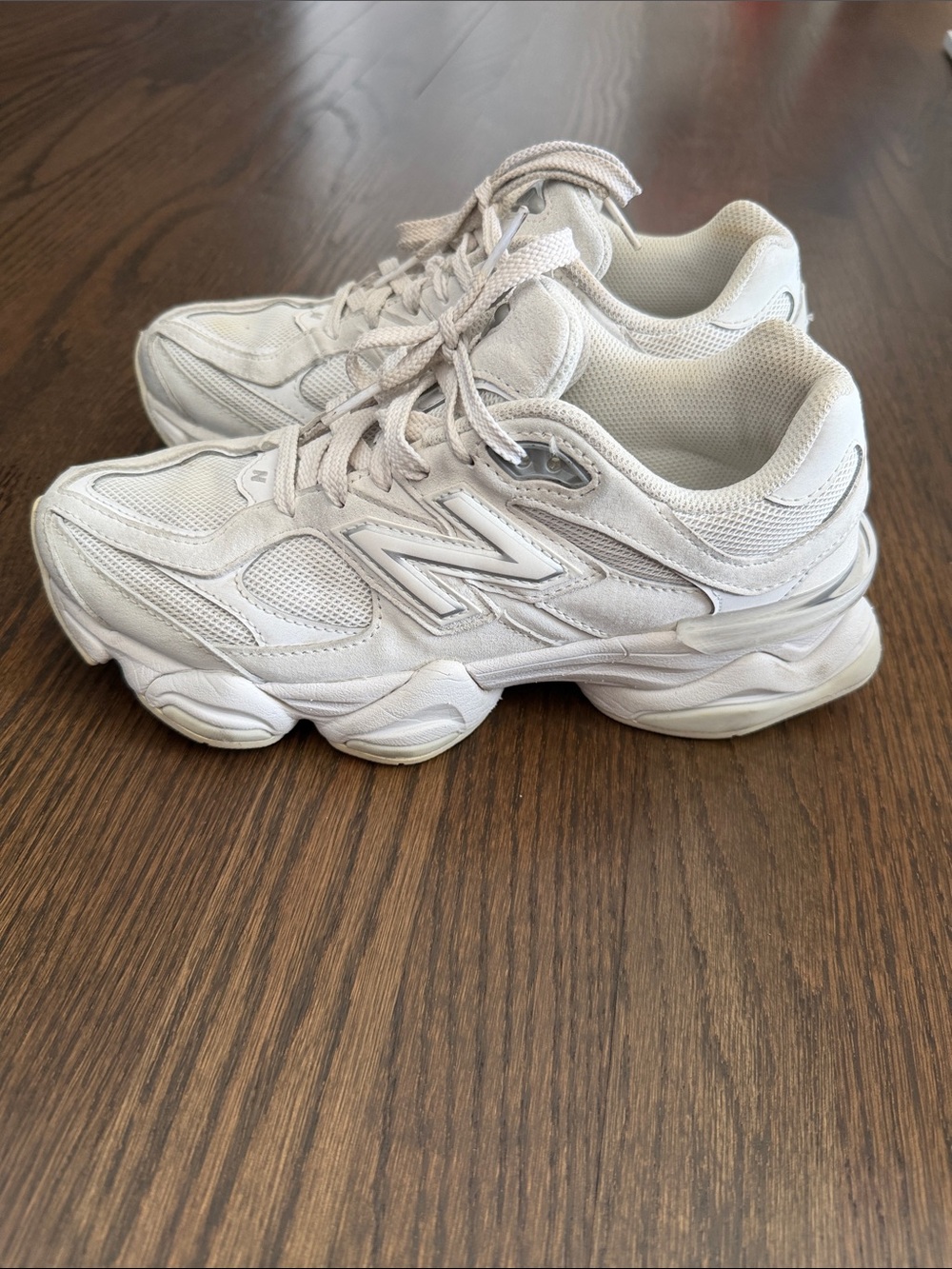 New Balance 9060 Women's Off-White Chunky Athletic Sneakers